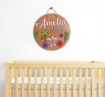Placa lemn cu nume personalizat  M3