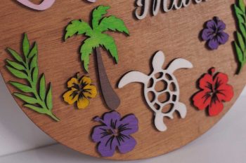 Placa lemn cu nume personalizat  M3 - imagine 3