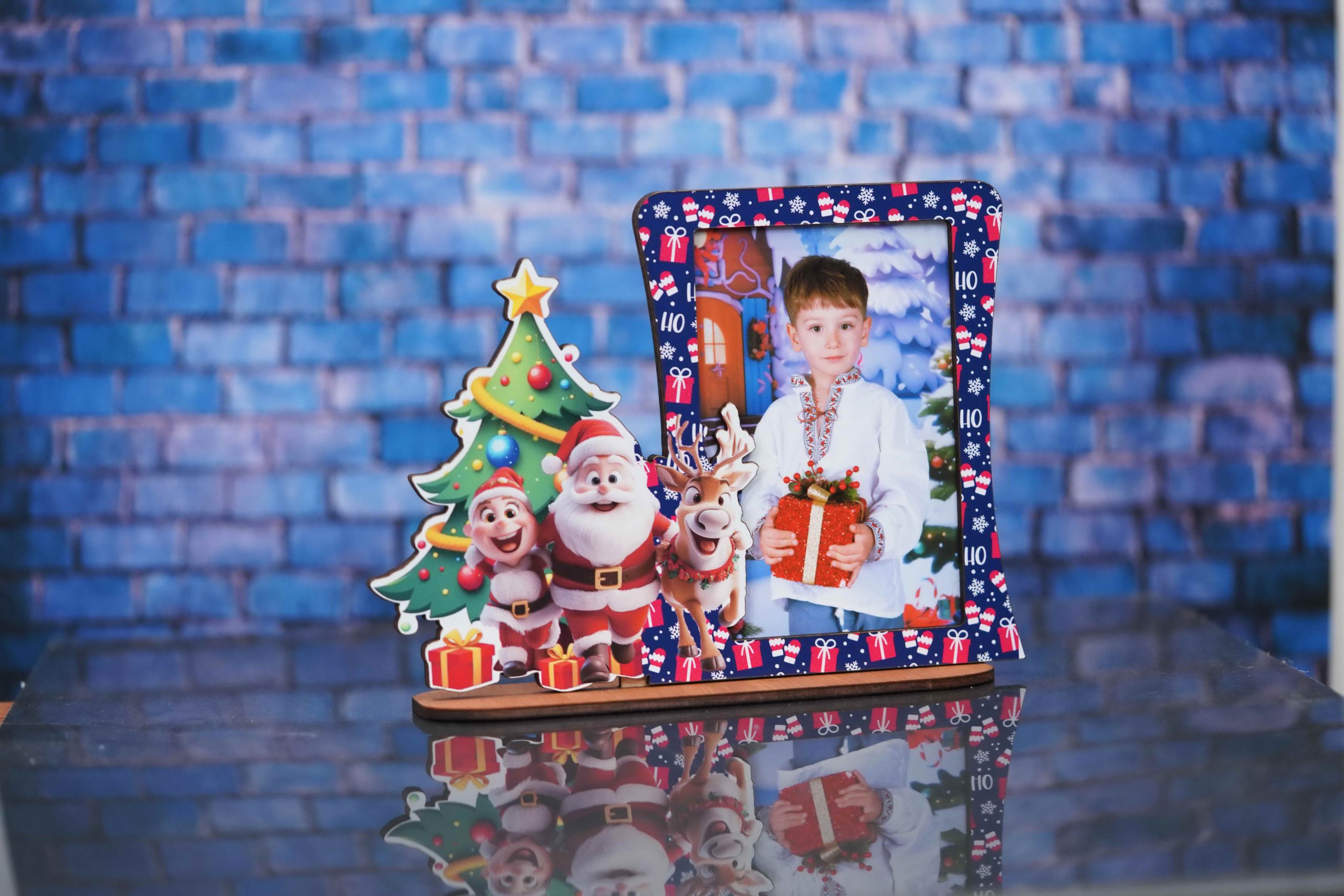 Rama lemn Mos Craciun